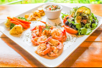        shrimp plate 
  - Costa Rica