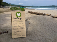        luvburger sign beachfront 
  - Costa Rica
