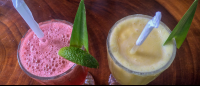 pineapple coconut and watermelon mint drinks
 - Costa Rica