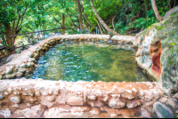 Side View Of Cement Pool Hot Springs Pools Rincon De La Vieja
 - Costa Rica