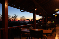 cafe cabure patio sun set 
 - Costa Rica
