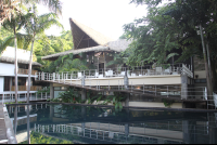 main building from pool
 - Costa Rica