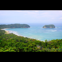 chora island and samara beach coastline seem from the mountains
 - Costa Rica
