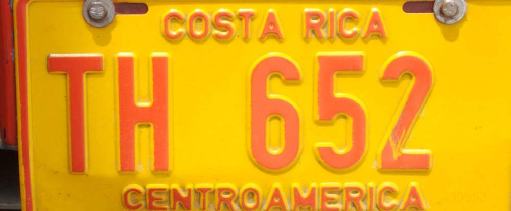 taxi license plate number 
 - Costa Rica